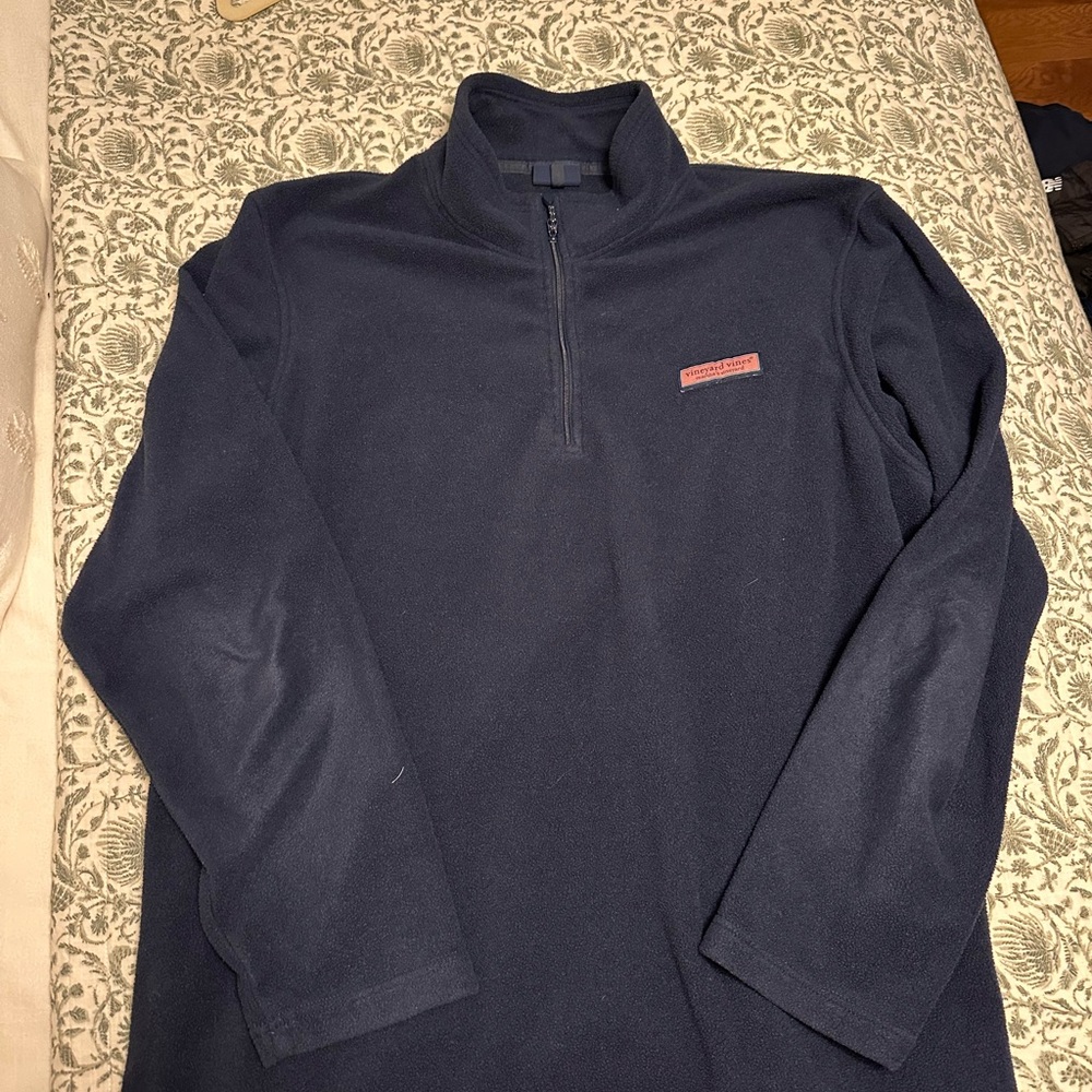 Vineyard Vines Men's Dark Blue Zip-Up Sweater